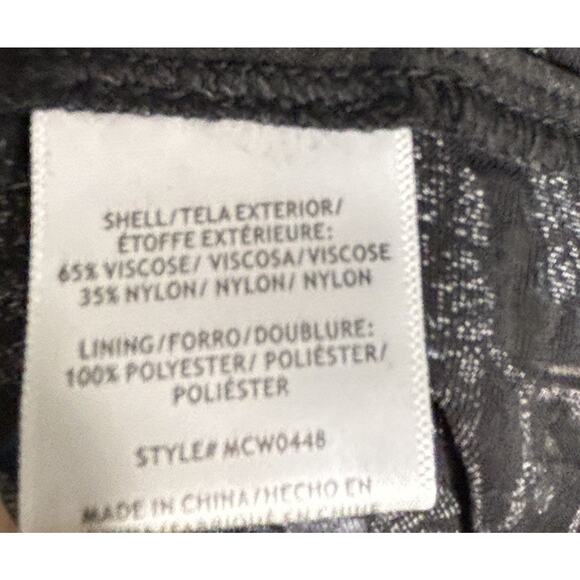 Modcloth Faux Wrap Dress Velvet XS Floral Black Burnout V Neck Knee Length New - Picture 15 of 16